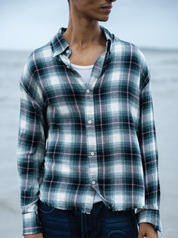 Frayed Flannel Green/White
