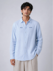 P|C Textured Cotton Shirt Sky