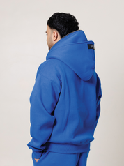 Double Hooded Zipper- Royal Blue