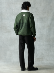Patchwork Sweatshirt - Forest Green