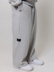 Wide Leg Sweatpants- Concrete