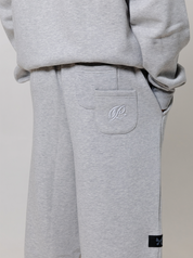 Wide Leg Sweatpants- Concrete