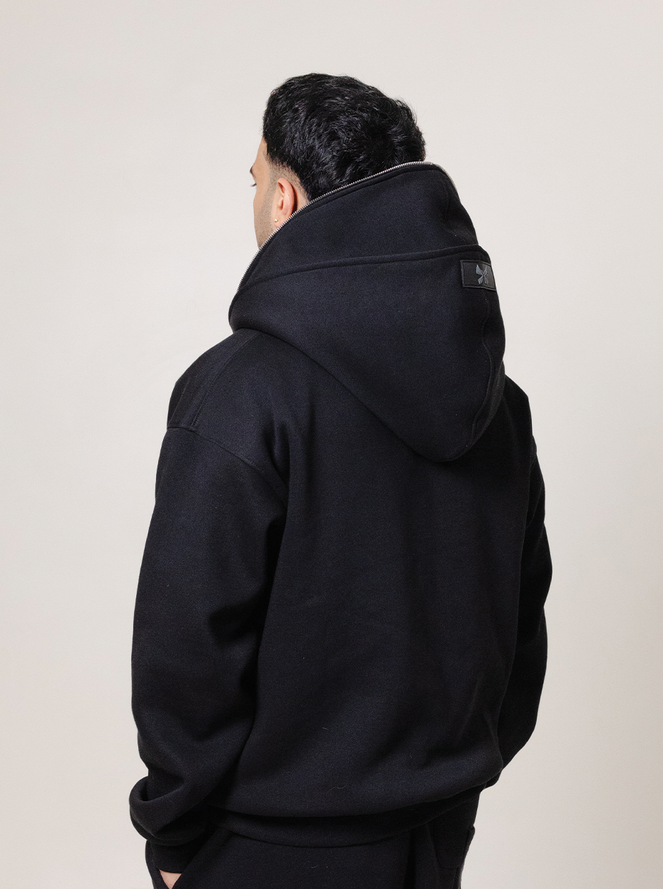 Double Hooded Zipper- Charcoal (F&F Exclusive)