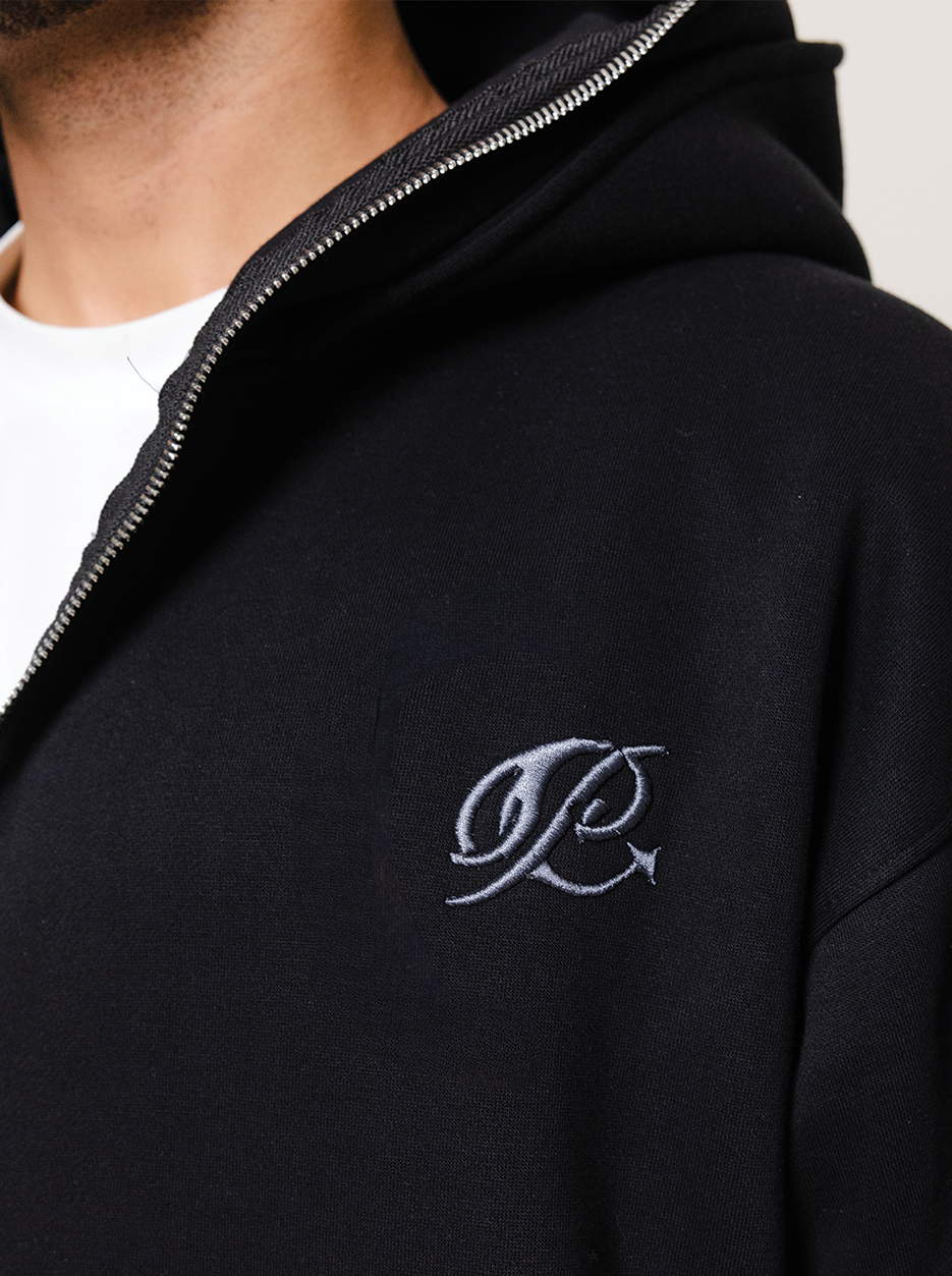 Double Hooded Zipper- Charcoal (F&F Exclusive)