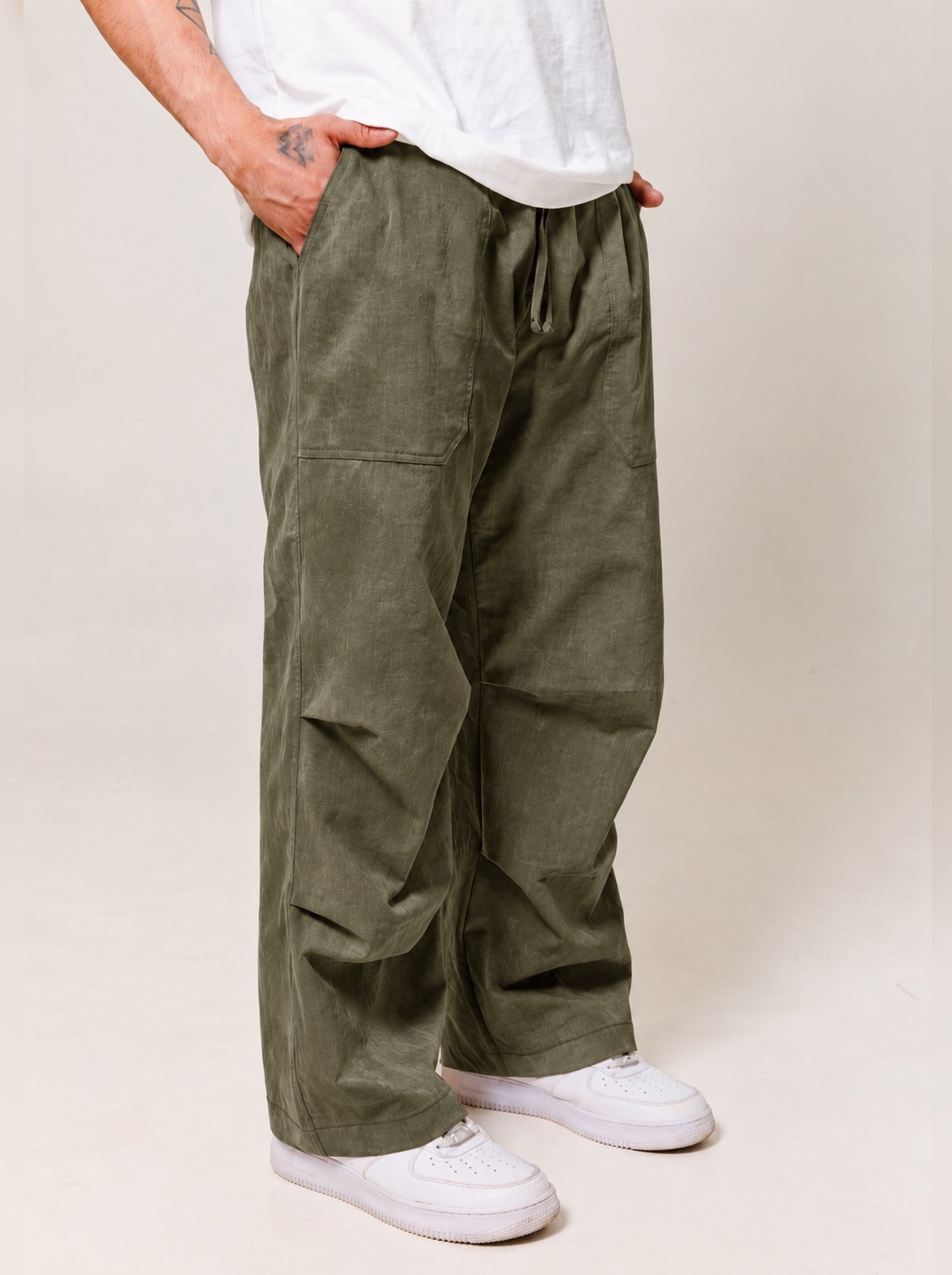 Cloudform Pant — Textured Olive by Peace In Chaos, view 4