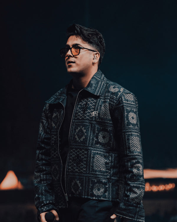 Aditya Rikhari wearing the Peace Numbered Jacket by Peace In Chaos