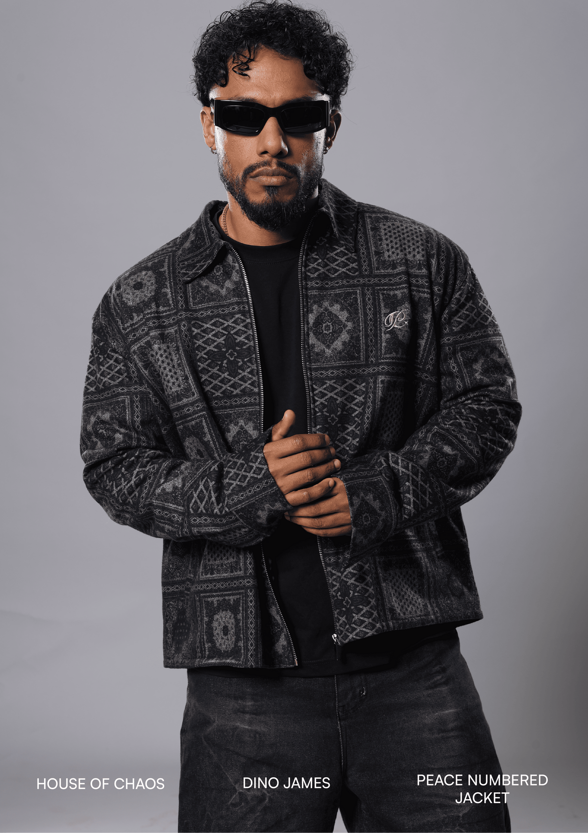Dino James in the Peace jacket